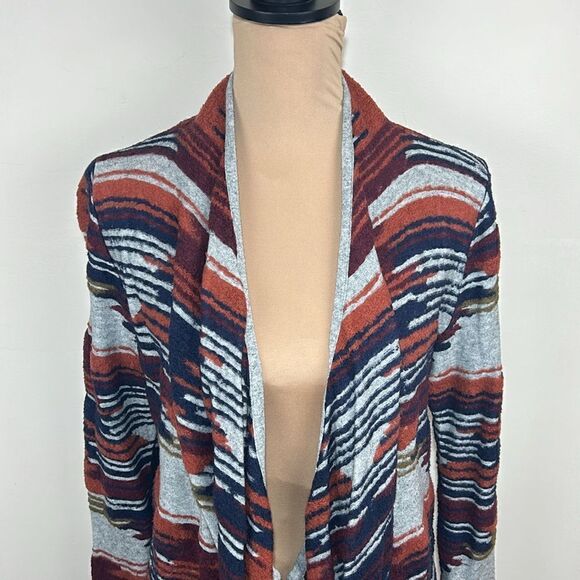 (3/$15) Lucky Brand Aztec print long cardigan sweater size small - Picture 2 of 11